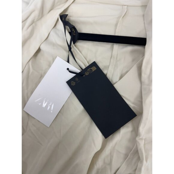 Zara Kate Moss Womens Scarf Maxi Dress M L Beige Ecru Flare Hem 9574/119 NWD - Picture 8 of 16